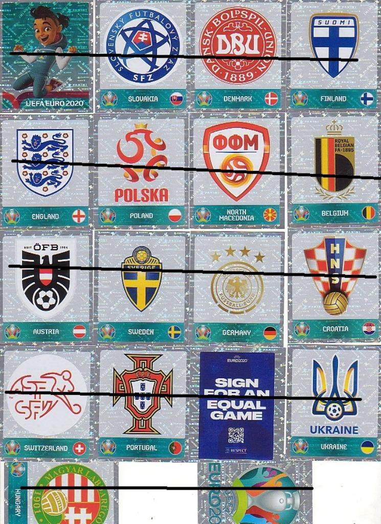 Autocollants Panini Euro Tournament Euro 2020 18, Envoi, Comme neuf, Affiche, Image ou Autocollant