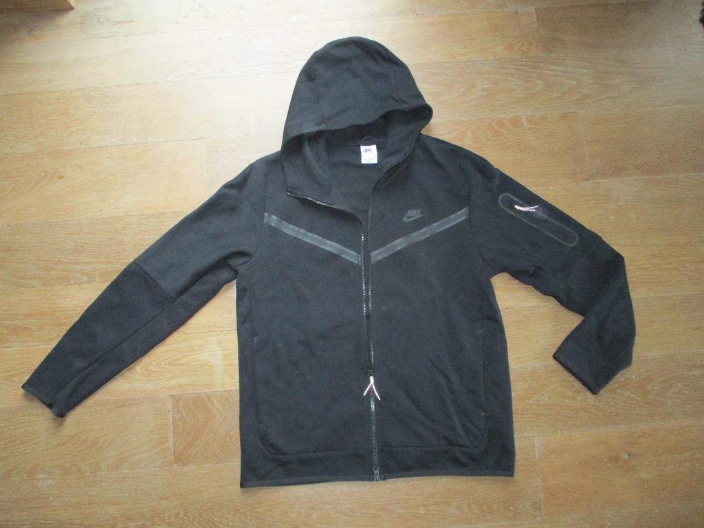 nieuwe Nike sportswear tech fleece hoodie jas vest, Maat 52/54 (L), Zwart, Nike, Nieuw