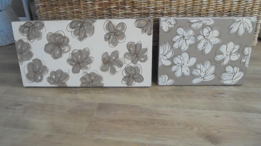 Acrylschilderijen op doek (2 luik), Nieuw, Ophalen of Verzenden, Schilderij, Minder dan 50 cm