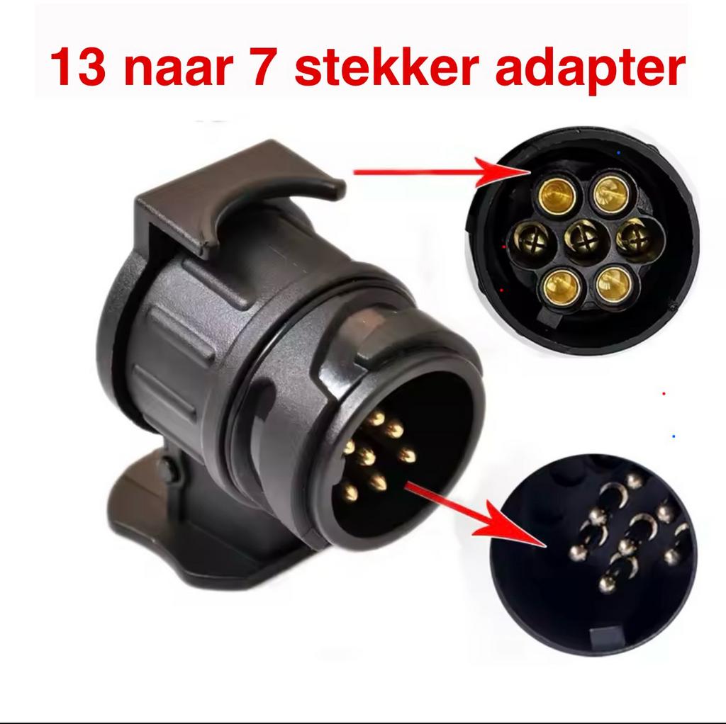 Adaptateur 13 à 7 broches remork remorque, Caravanes & Camping, Enlèvement, Comme neuf