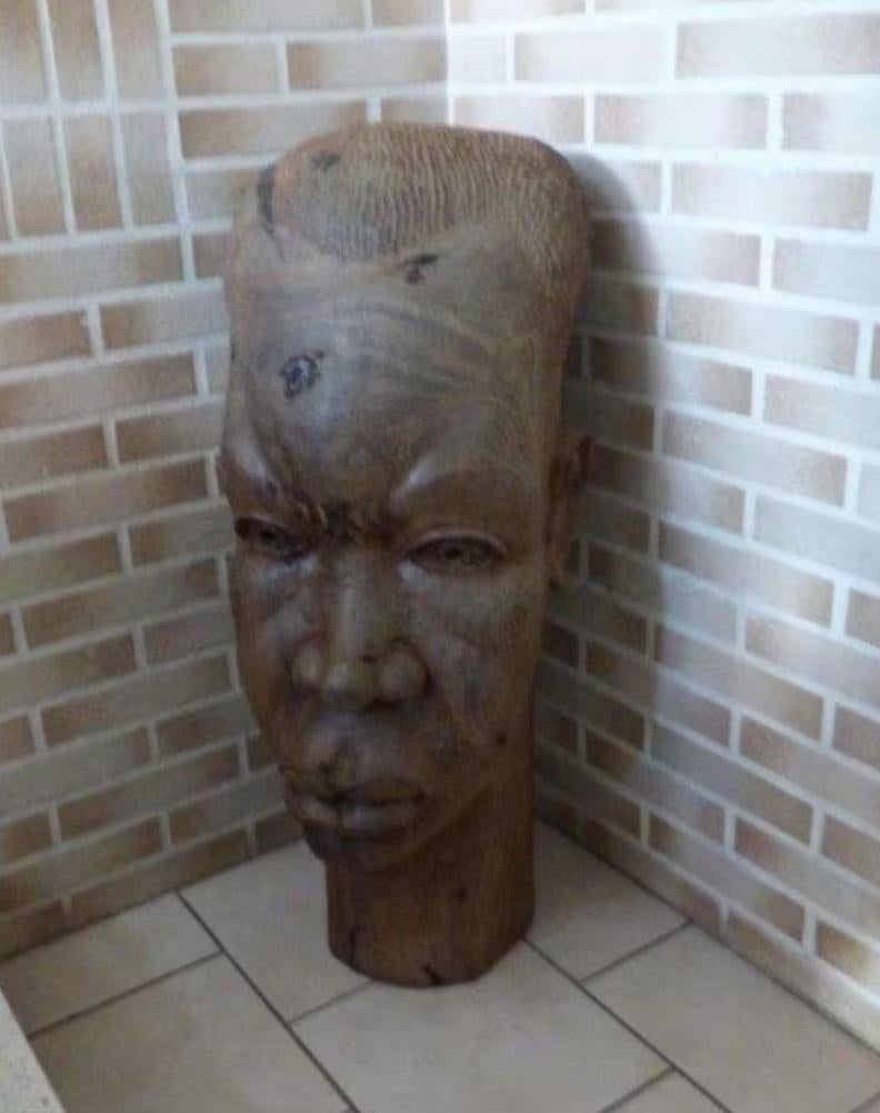 Tête africaine (sculptée à la main), Antiquités & Art, Enlèvement ou Envoi