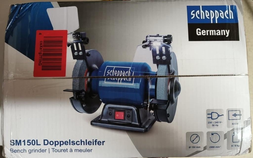 Touret à meuler Scheppach SM150L, Bricolage & Construction, Outillage | Meuleuses, Enlèvement, Neuf, Moins de 700 watts, Autres types