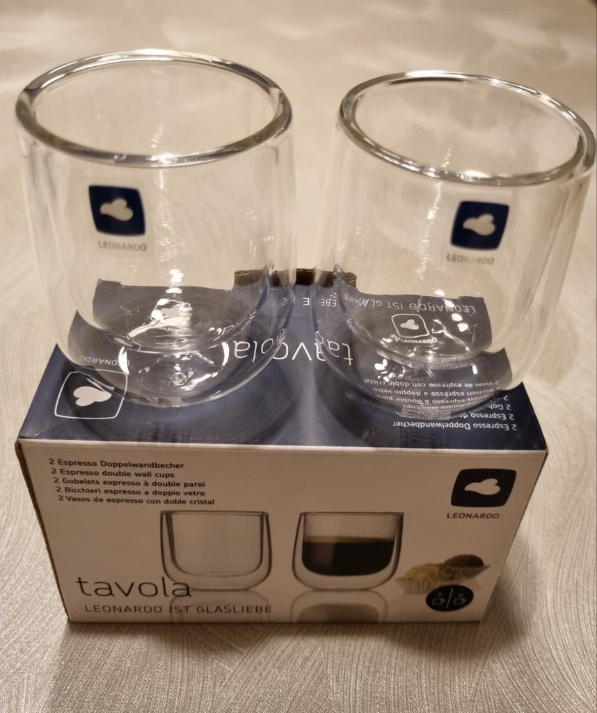 Leonardo dubbelwandig espressoglas, Verzamelen, Glas en Drinkglazen, Nieuw, Ophalen