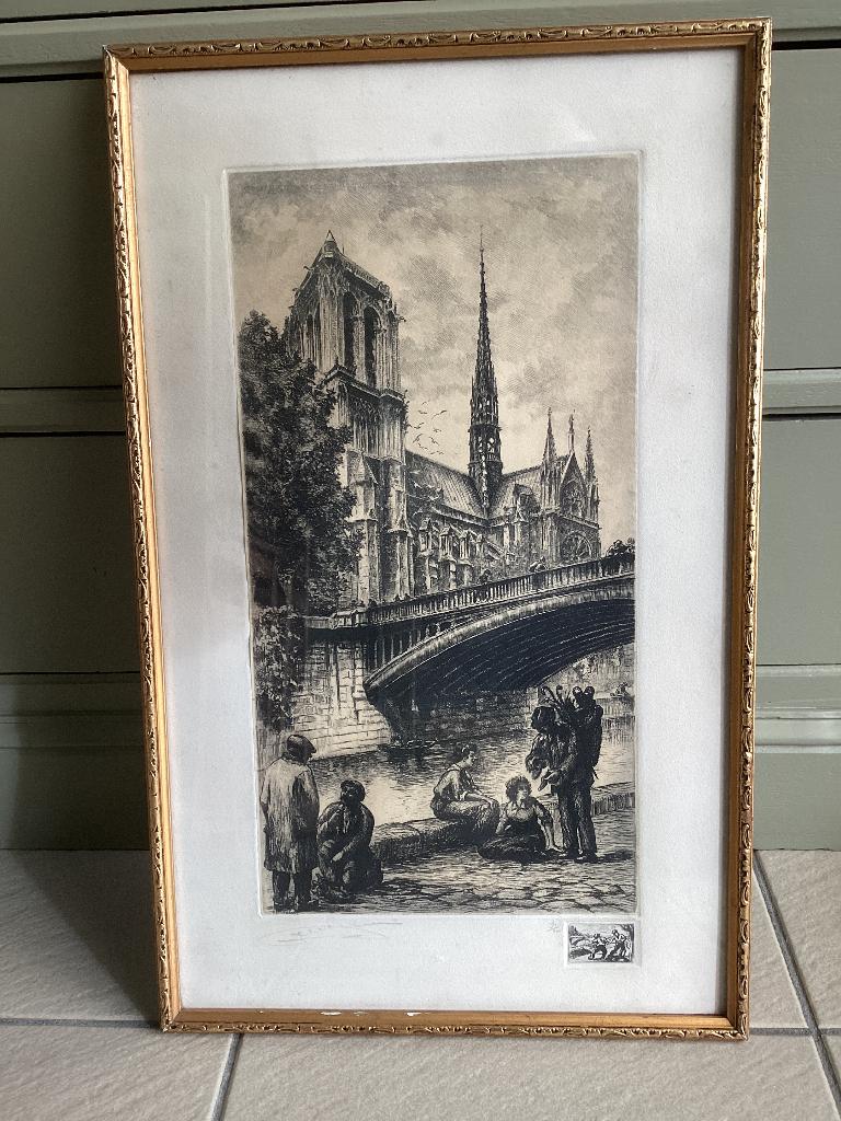 Gravure Aime Edmond DALLEMAGNE (1882-1971), Antiquités & Art, Enlèvement ou Envoi, Eau-forte