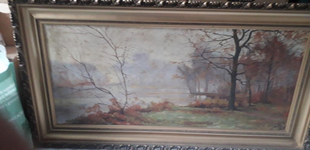 Tableau ancien 1924 signé par Oct. Charles, Antiquités & Art, Enlèvement