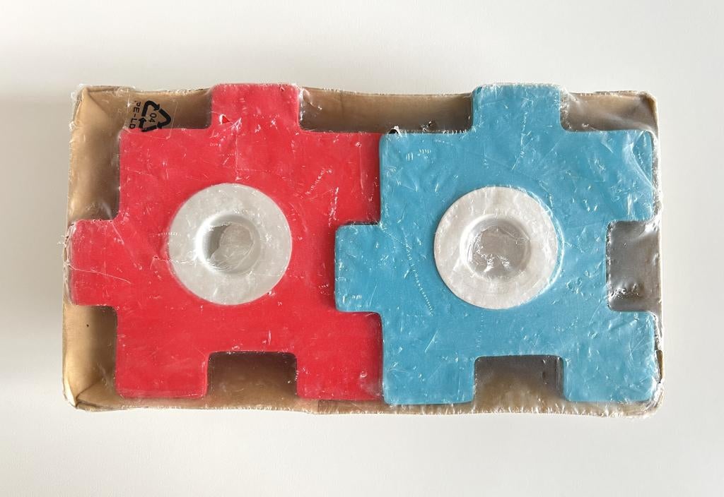 Bougeoir Ikea Hoppsan, Huis en Inrichting, Woonaccessoires | Kandelaars en Kaarsen, Nieuw, Kandelaar, Minder dan 25 cm, Hout, Blauw