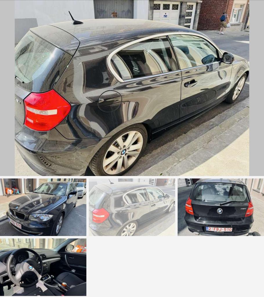 BMW Série 1, Auto's, BMW, Zwart, Parkeersensor, Zwart, Particulier