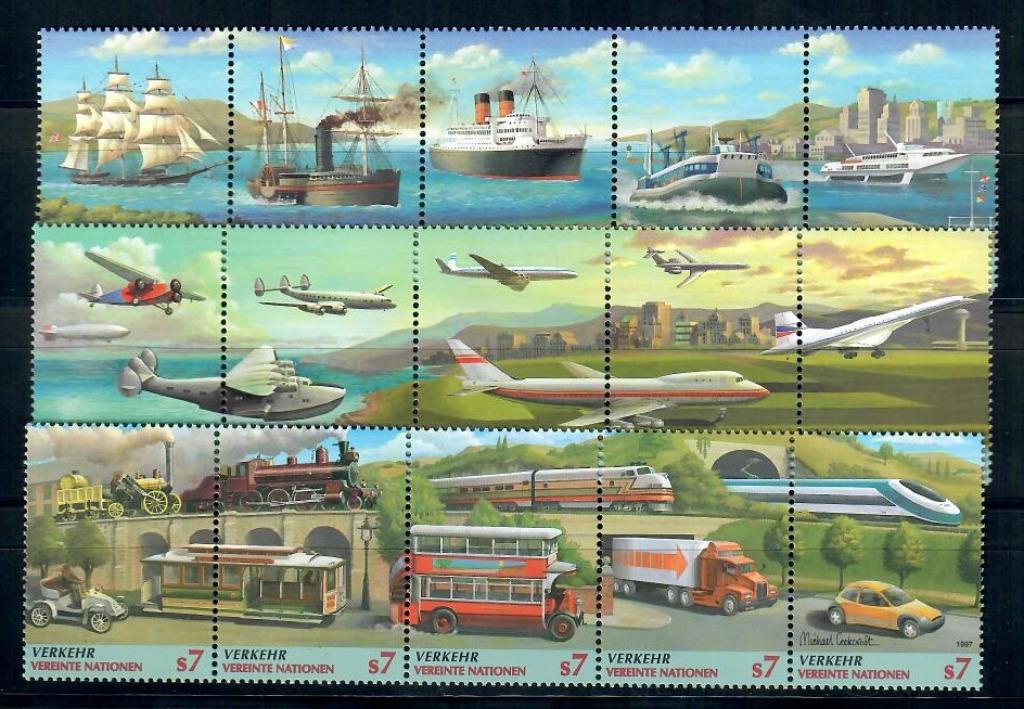 United Nations yvertnrs.: 250/54 , 333/37 en 728/32 postfris, Postzegels en Munten, Ophalen of Verzenden, Postfris, Overige thema's