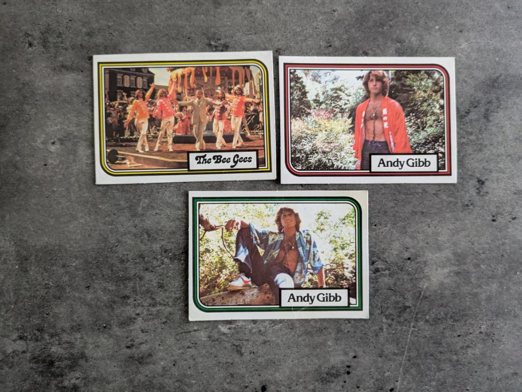 CARTES MONTY GUM BEE GEES ANDY GIBB 3x ANNO 1978, Envoi