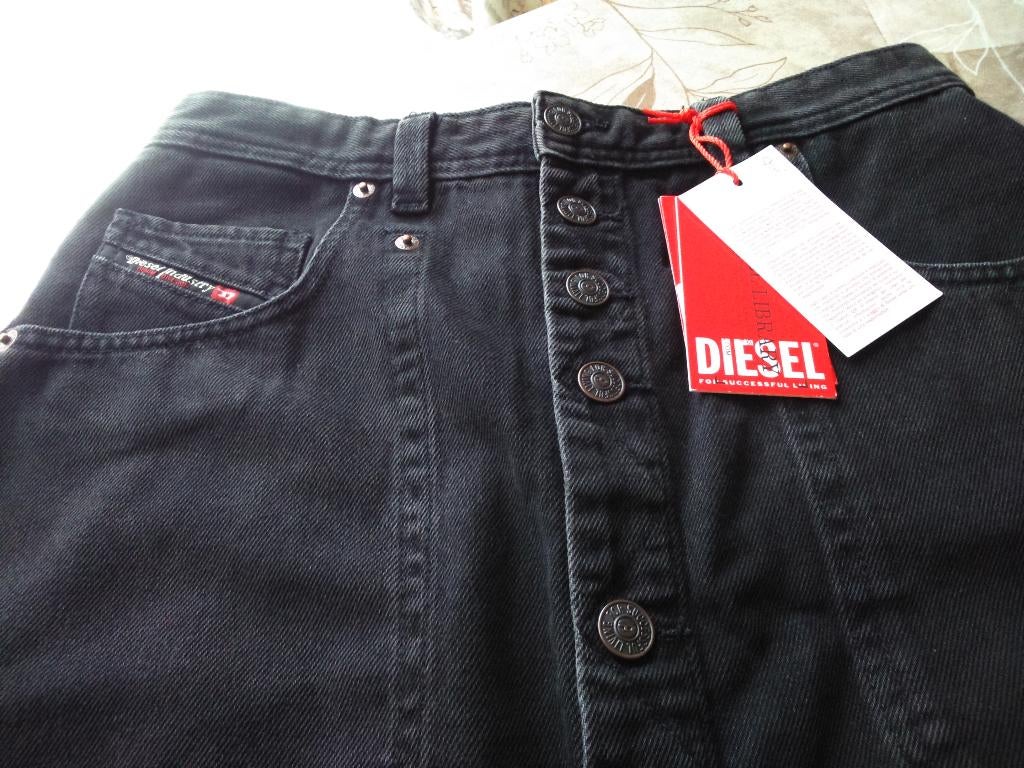 LANGE DENIM ROK DIESEL - MAAT SMALL  - NIEUW, Kleding | Dames, Rokken, Diesel, Ophalen of Verzenden, Nieuw, Zwart