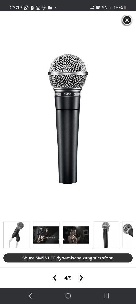 Shure SM58, Musique & Instruments, Microphones, Enlèvement ou Envoi, Comme neuf, Micro chant