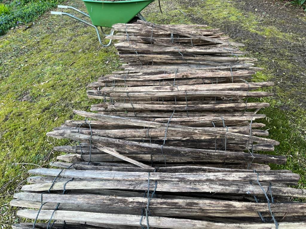 Clôture en chataigner, Jardin & Terrasse, Enlèvement, Utilisé, Bois, Autres types