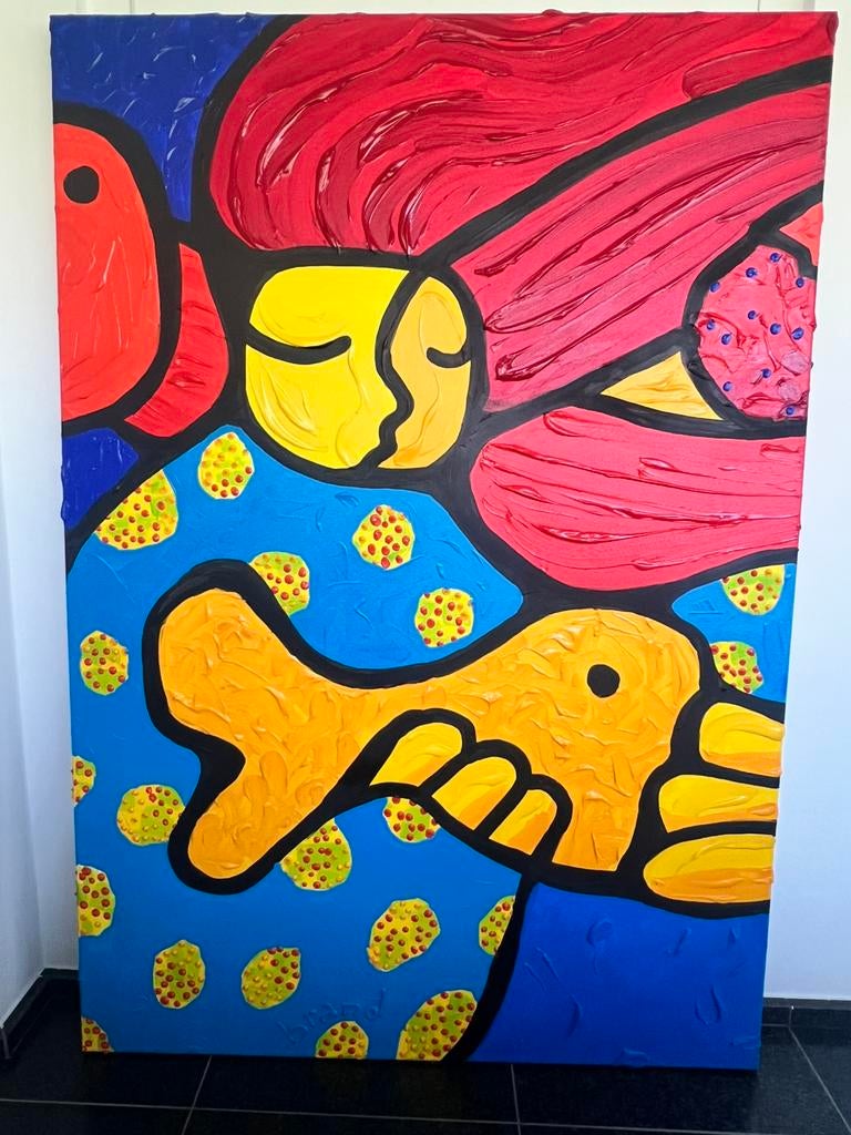 Triptyque des peintures de Lee-Anne van den Brand, Antiquités & Art, Art | Peinture | Moderne, Enlèvement