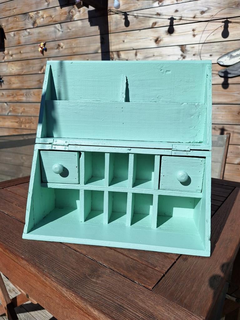 Vintage keuken/bureau opberger, Huis en Inrichting, Kasten | Secretaires, Ophalen