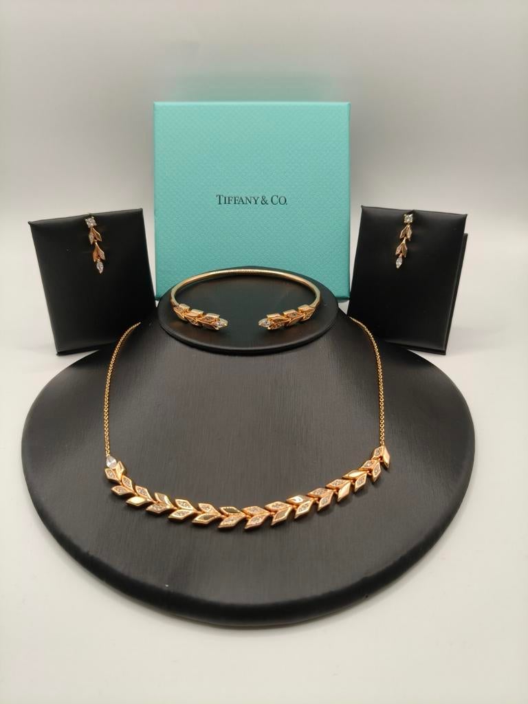 Ensemble de bijoux Tiffany & Co, Neuf, Or, Envoi, Avec strass