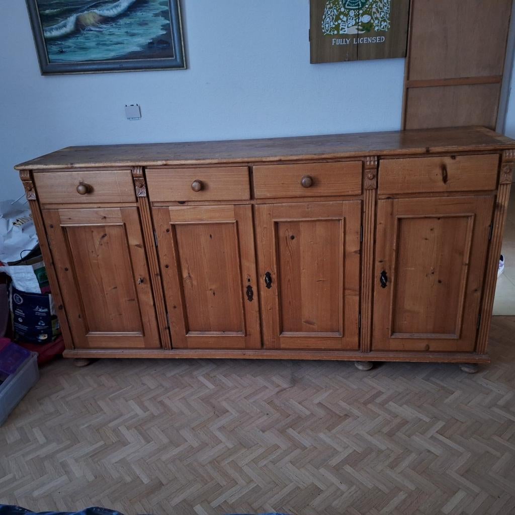 Grenen dressoir en ladenkast gratis, Ophalen
