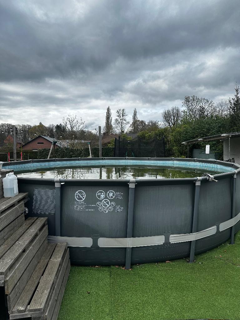 Intex zwembad, Jardin & Terrasse, Piscines, 300 cm ou plus, Rond, Enlèvement, Utilisé