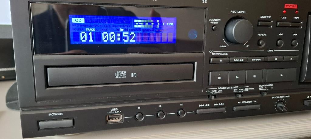 Teac AD-850 - Cd-speler / cassetterecorder / USB, Audio, Tv en Foto, Cassettedecks, Enkel, Overige merken, Ophalen