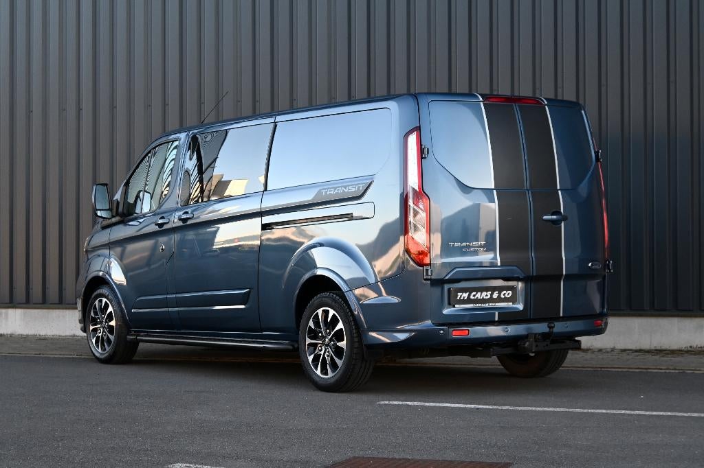 Transit Custom Sport L2 185PK, 5zit, Cam Cruise 2xschuif BTW, Autos, Ford, Achat, Euro 6, Entreprise, Noir