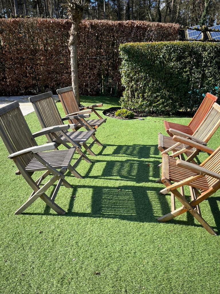 Tuinset te koop ( teak), Tuin en Terras, Ophalen, Zo goed als nieuw, Hout