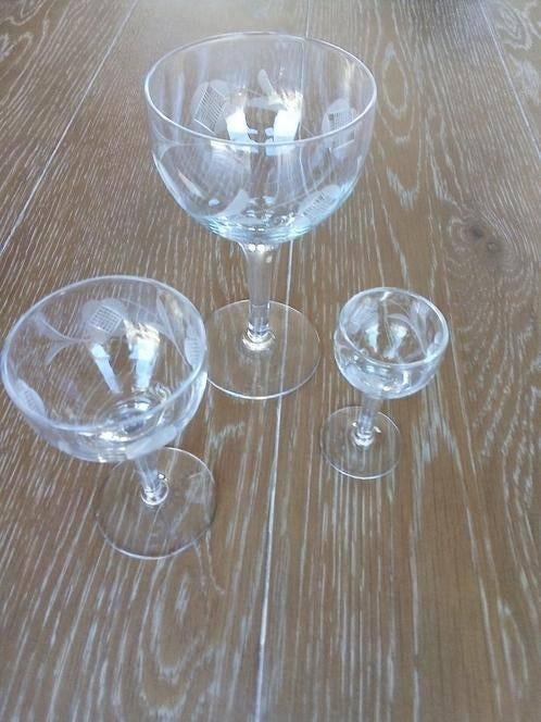 Vintage glasservies, Ophalen of Verzenden