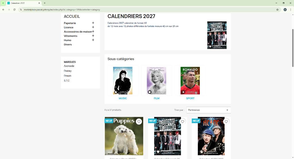 Comment réservé vos calendriers 2027, Envoi, Calendrier annuel, Neuf