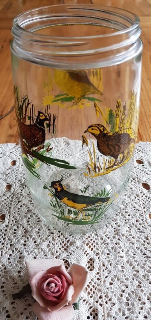 Glazen pot, auerhoen, snip, eend, fazant, kieviet, patrijs, Ophalen of Verzenden, Gebruikt, Vogel, Overige typen