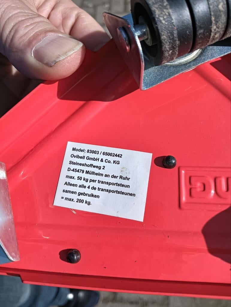 Vervoer wielen om.kasten, Ophalen