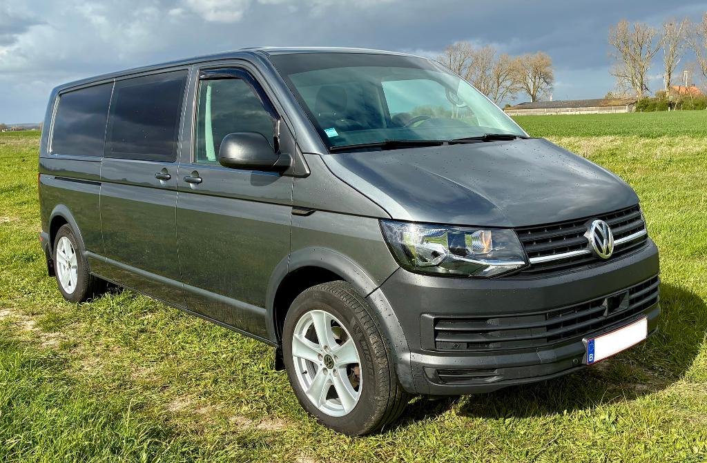 VW T6 2017 150HP Dubbele cabine - lang - business line, Auto's, Volkswagen, 4 deurs, Stof, USB, 4 cilinders