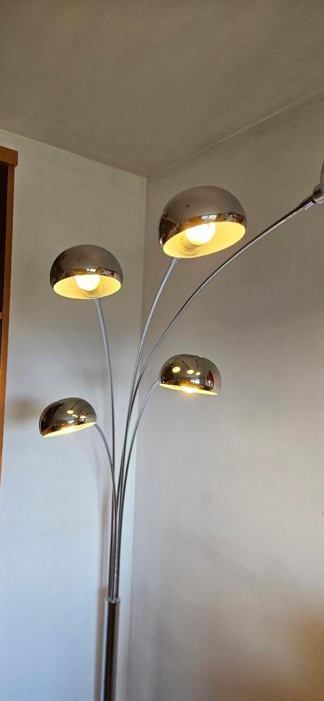 Design booglamp 5 armig in perfecte staat, Ophalen, Zo goed als nieuw, Metaal, 150 tot 200 cm