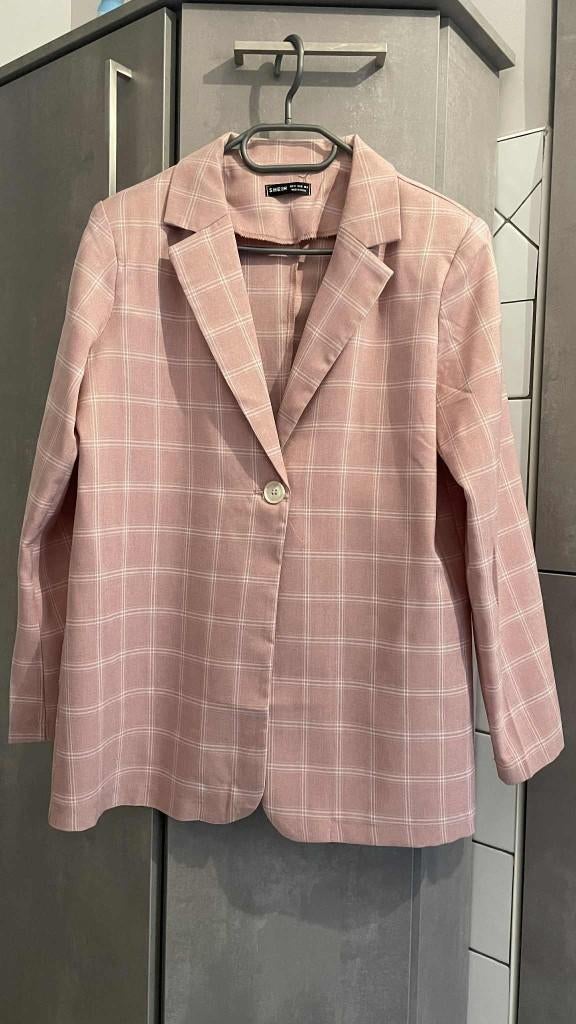 BLAZER   neuf rose blanc élégant M, Enlèvement ou Envoi, Neuf, Rose, Costume ou Complet