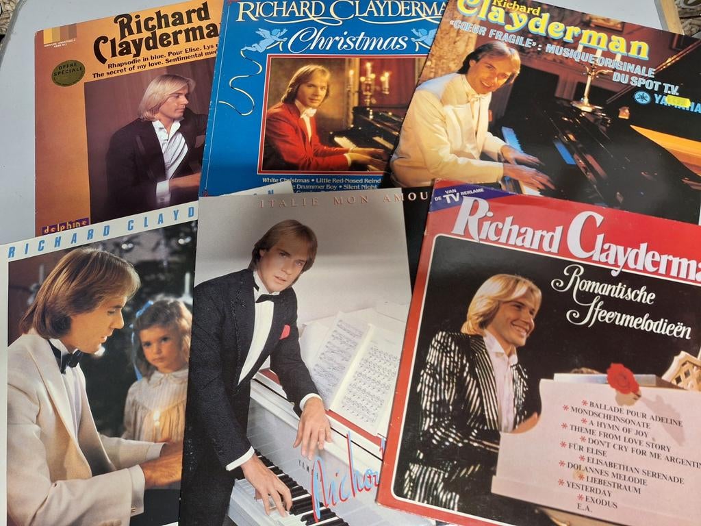 Lot 17 x Lp's + 1 boxset Vinyl Richard Clayderman, Gebruikt, 12 inch