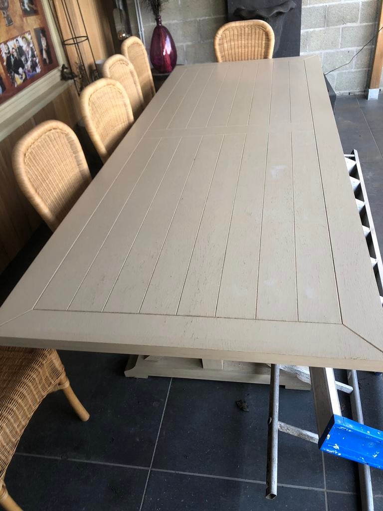 Buitentafel, Huis en Inrichting, Tafels | Eettafels, Ophalen, Zo goed als nieuw