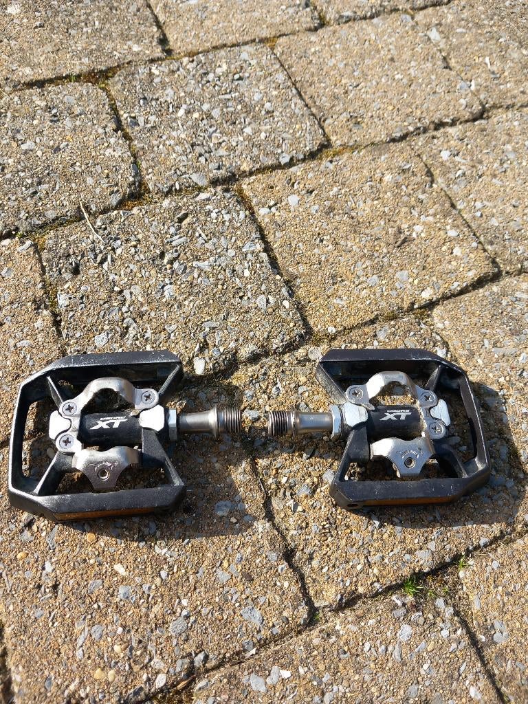 Pedalen shimano xt SPD T8000, Fietsen en Brommers, Ophalen, Gebruikt, Crankstel of Pedalen, Shimano