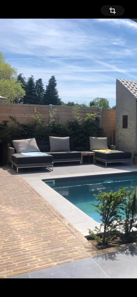 Loungeset Wicker met all weather kussens, Tuin en Terras, Ophalen, Wicker, Loungeset