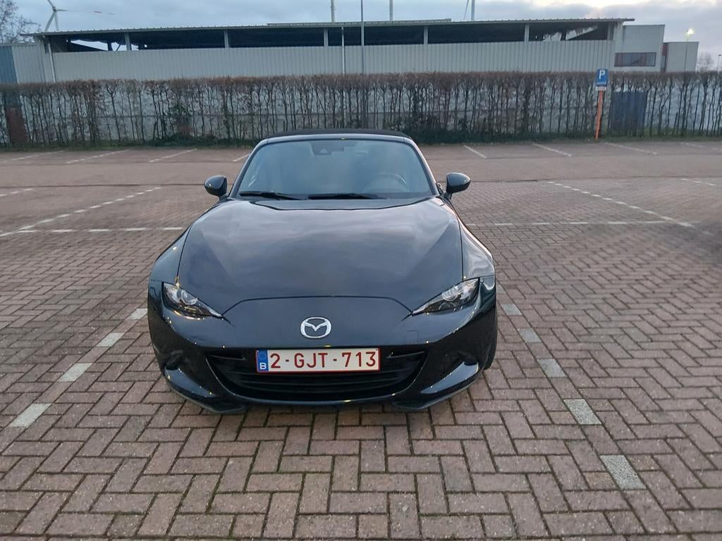 Mazda MX-5 2.0 184 pk ND2 met extra"s, Autos, Cuir, Boîte manuelle, Noir, 2 portes