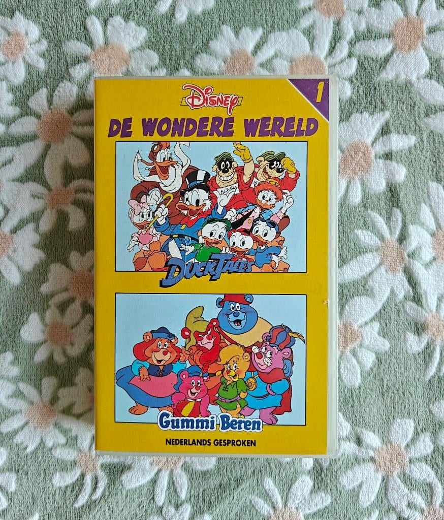 VHS - De Wondere Wereld 1 - Disney - Vintage - €4, CD & DVD, VHS | Film, Tous les âges, Enlèvement, Utilisé, En néerlandais