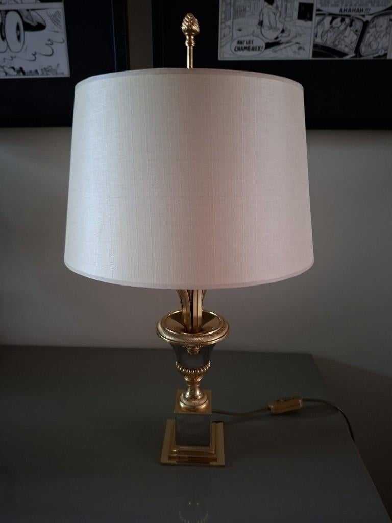 Palm bladeren of riet bladeren lamp S. A. Boulanger, 70s, Antiek en Kunst, Ophalen of Verzenden