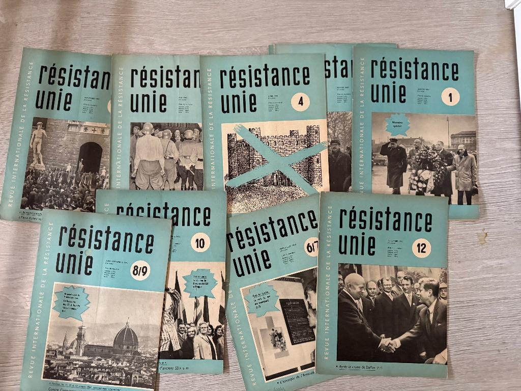 United Resistance, internationale recensie, 1963, lot de 10, Verzenden