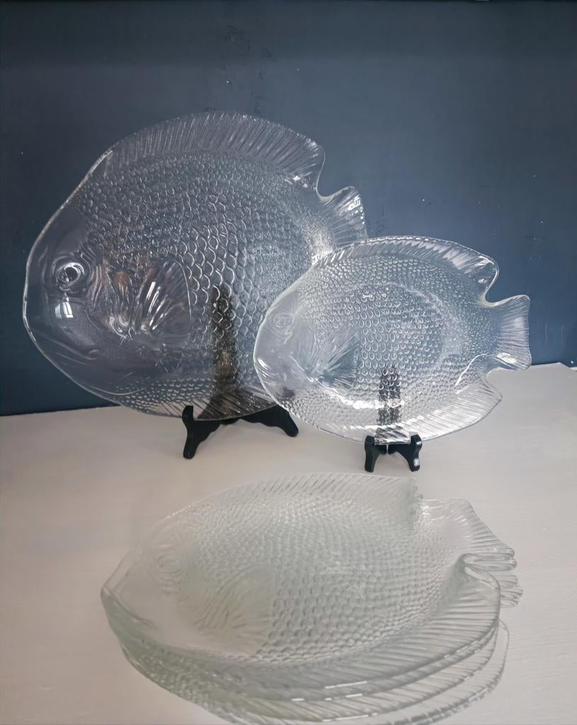 6 assiettes et 1 plat poisson Arcoroc, Maison & Meubles, Enlèvement ou Envoi