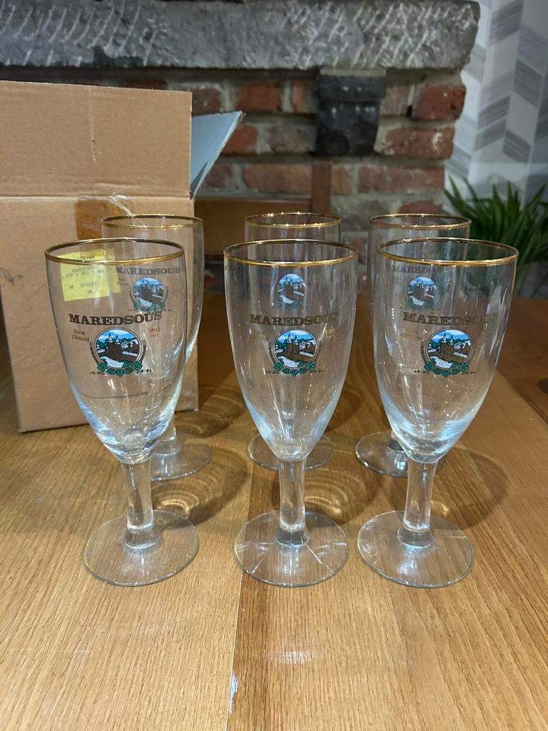 6 verres Maredsous, Enlèvement, Verre à bière
