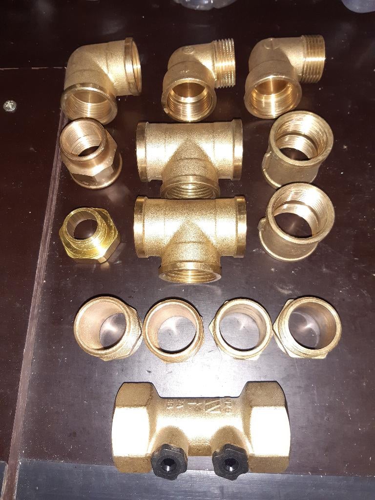 Lot pièces Sanitaire et chauffage en laiton cuivre, Bricolage & Construction, Enlèvement ou Envoi, Neuf, Cuivre, Autres types