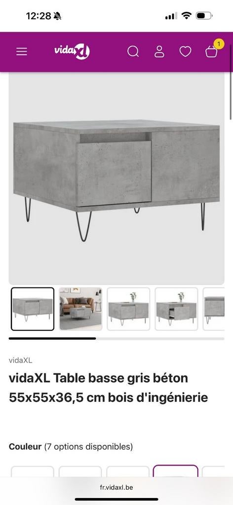 Table effet beton, Maison & Meubles, Tables | Tables de salon, Neuf, Enlèvement