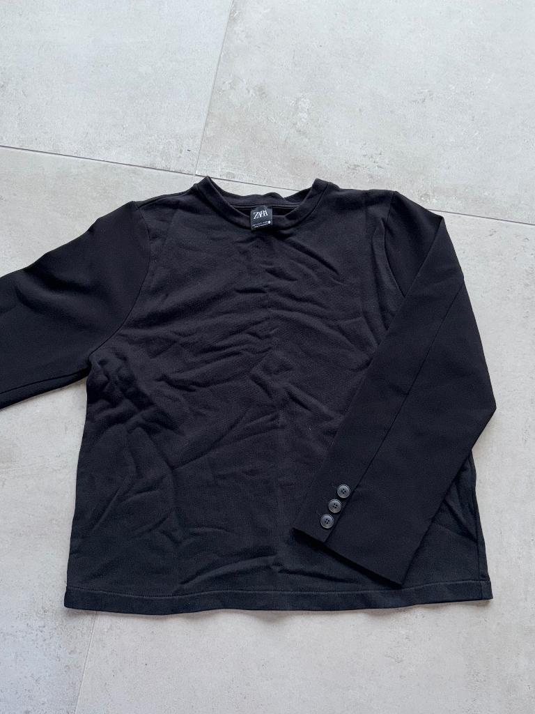 Pull Zara bi-matière noir, Enlèvement ou Envoi, Comme neuf, Noir, Zara