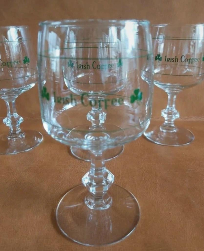 Lot de 6 verres à café irlandais fabriqués par Durobor en Be, Collections, Enlèvement ou Envoi, Comme neuf