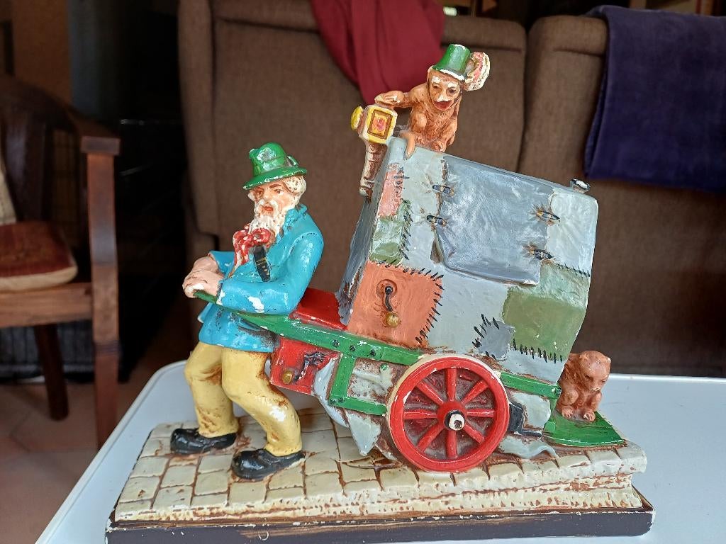 Draaiorgel Tich vanden Balck sculpture Art Brabaçonne, Verzamelen, Beelden en Beeldjes, Ophalen of Verzenden