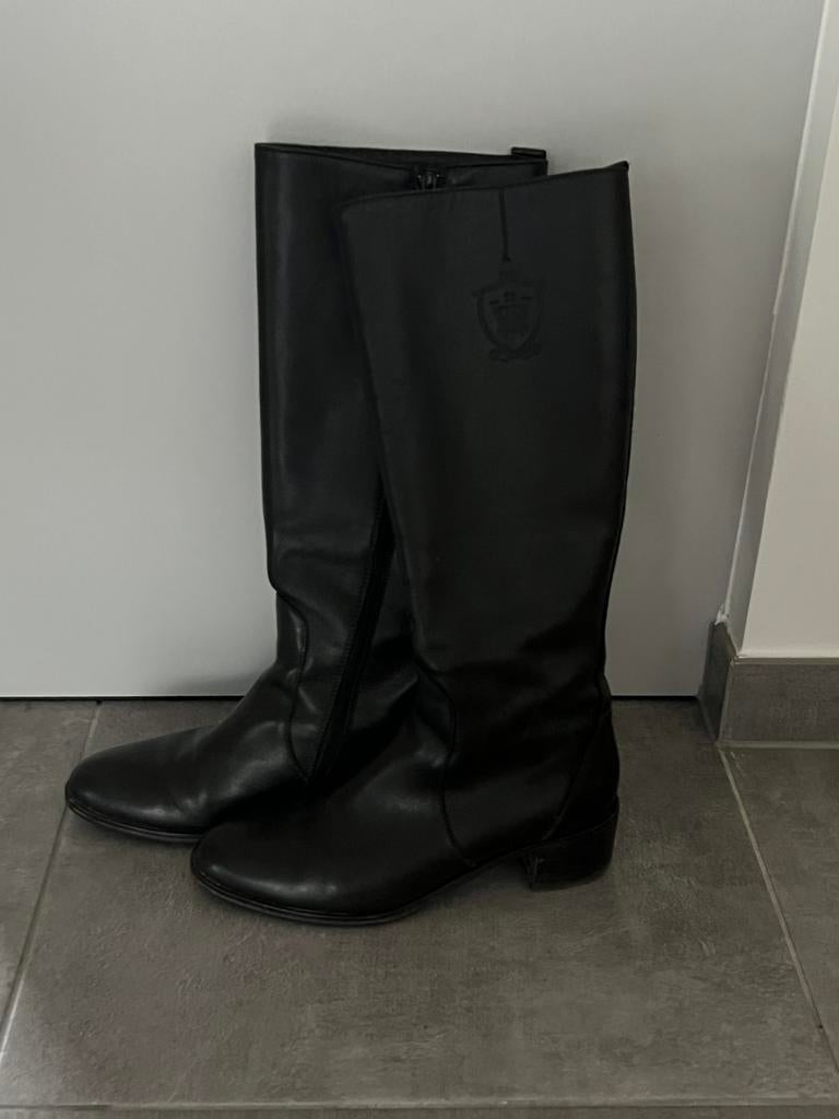 Botten, Ophalen, Hoge laarzen, Zwart, Gedragen