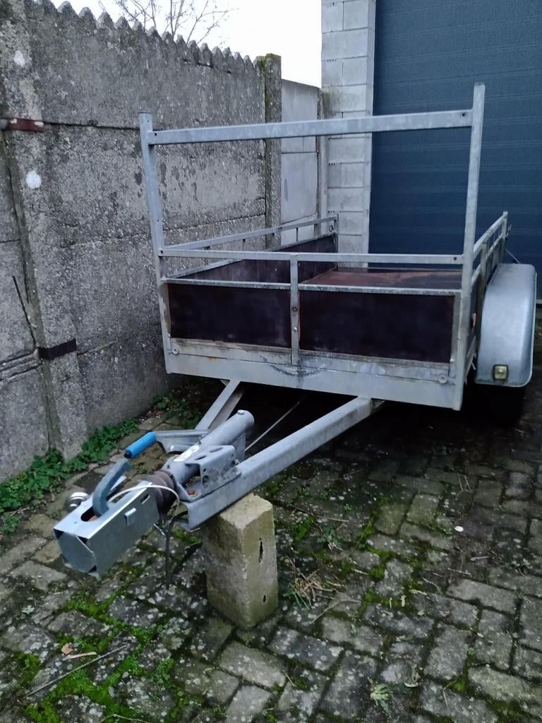 Aanhangwagen geremd 2,55x1,3m, Enlèvement, Comme neuf