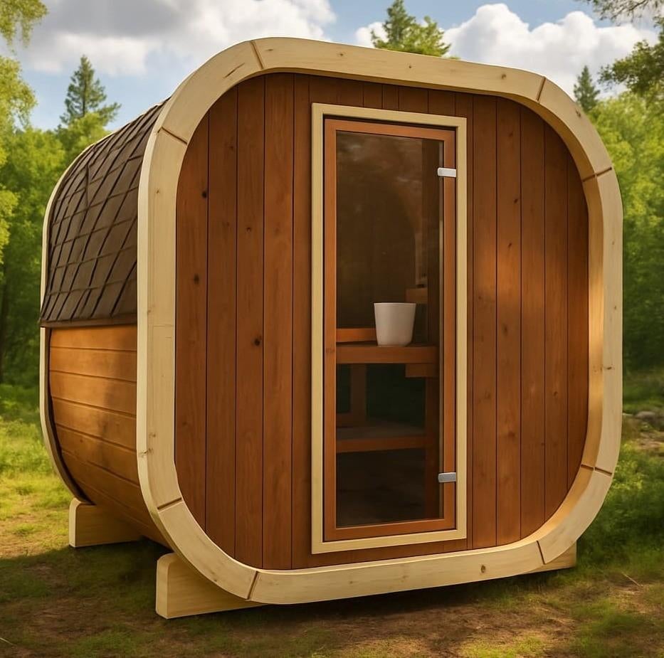 Cube Buitensauna SKOG KAKS130 Thermowood, Hobby en Vrije tijd, Ophalen of Verzenden, Nieuw