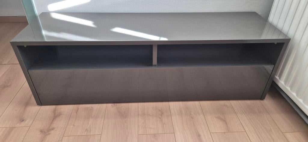 Meuble tv laqué gris, Enlèvement, Comme neuf